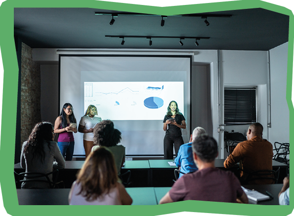 People attending a business conference