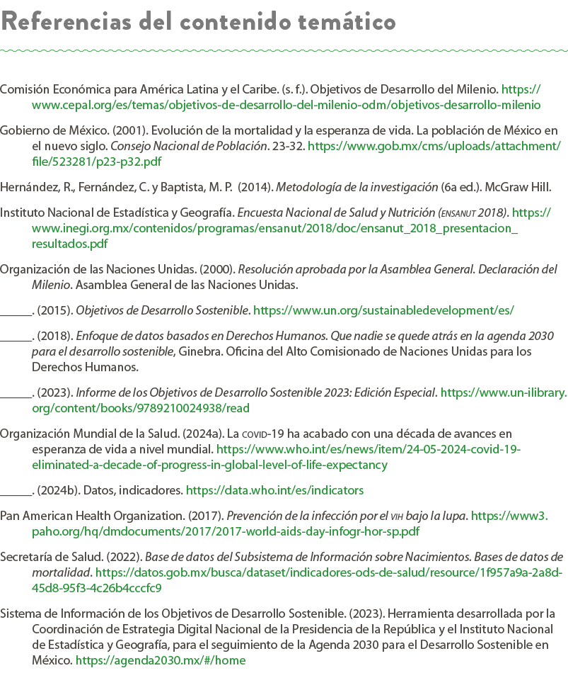 Referencias del contenido tem tico Comisi n Econ mica para Am rica Latina y el Caribe. (s. f.). Objetivos de Desarrol...
