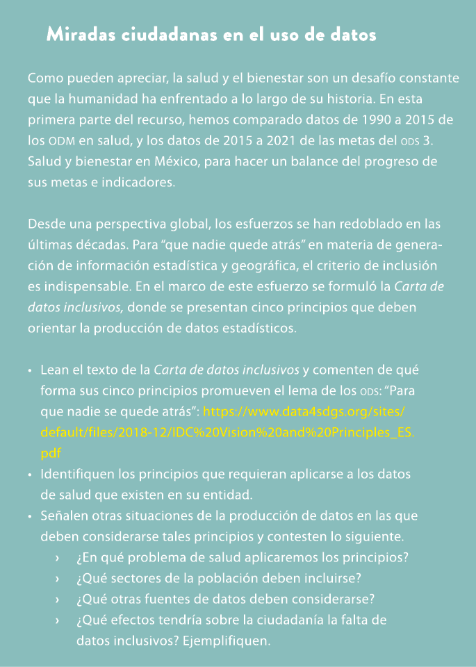 Miradas ciudadanas en el uso de datos Como pueden apreciar, la salud y el bienestar son un desaf o constante que la h...