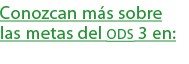 Conozcan m s sobre las metas del ods 3 en: