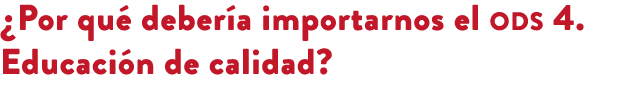 ¿Por qu deber a importarnos el ods 4. Educaci n de calidad? 