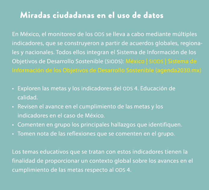 Miradas ciudadanas en el uso de datos En M xico, el monitoreo de los ods se lleva a cabo mediante m ltiples indicador...