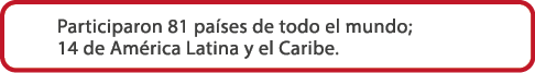 Participaron 81 pa ses de todo el mundo; 14 de Am rica Latina y el Caribe.