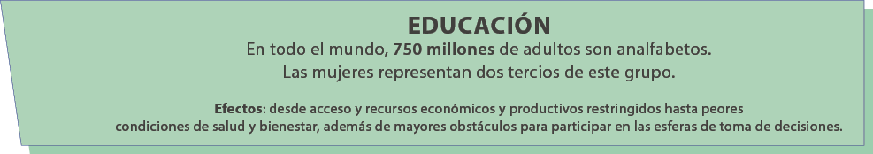 Educaci n En todo el mundo, 750 millones de adultos son analfabetos. Las mujeres representan dos tercios de este grup...