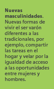 Nuevas masculinidades. Nuevas formas de vivir el ser var n diferentes a las tradicionales, por ejemplo, compartir las...