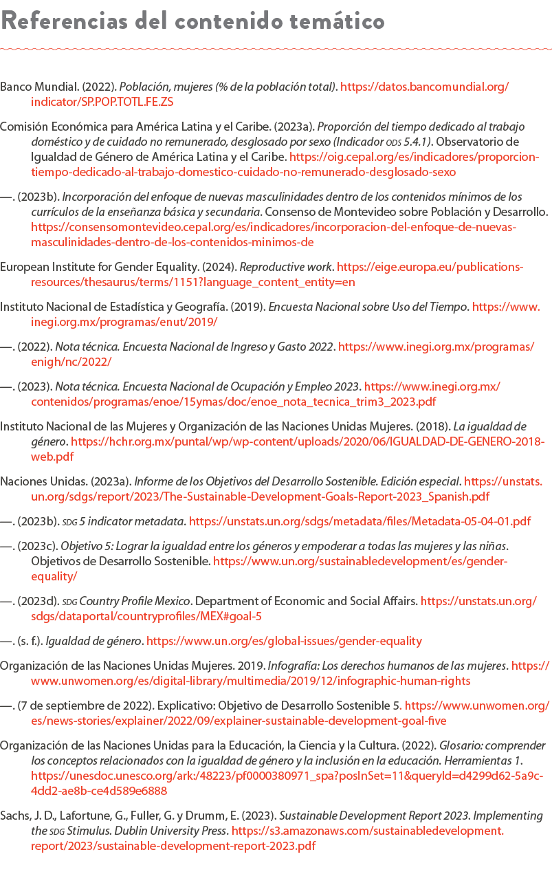 Referencias del contenido tem tico Banco Mundial. (2022). Poblaci n, mujeres (% de la poblaci n total). https://datos...