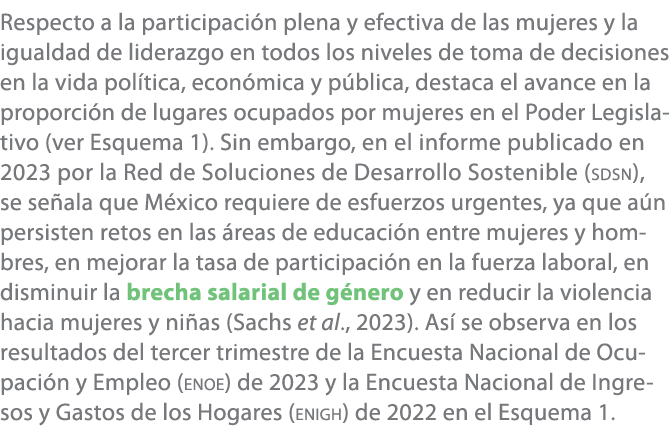 Respecto a la participaci n plena y efectiva de las mujeres y la igualdad de liderazgo en todos los niveles de toma d...