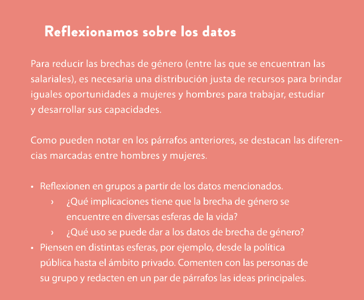 Reflexionamos sobre los datos Para reducir las brechas de g nero (entre las que se encuentran las salariales), es nec...