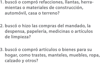 1. busc o compr  refacciones, llantas, herramientas o materiales de construcci n, autom vil, casa o terreno? 2. busc...
