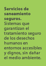 Servicios de saneamiento seguros. Sistemas que garantizan el tratamiento seguro de los desechos humanos en entornos a...