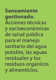 Saneamiento gestionado. Acciones t cnicas y socioecon micas de salud p blica para el manejo sanitario del agua potabl...
