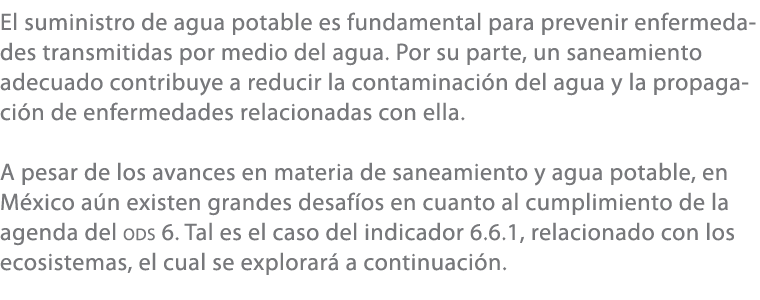 El suministro de agua potable es fundamental para prevenir enfermedades transmitidas por medio del agua. Por su parte...