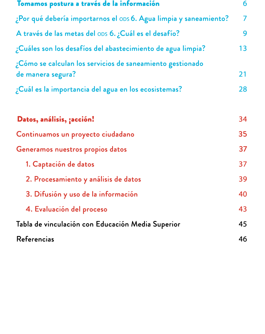 Tomamos postura a trav s de la informaci n 6 ¿Por qu deber a importarnos el ods 6. Agua limpia y saneamiento? 7 A tr...