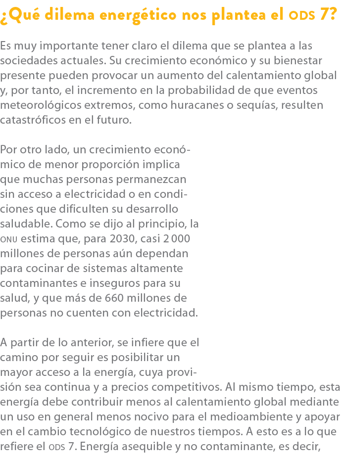 ¿Qu dilema energ tico nos plantea el ods 7? Es muy importante tener claro el dilema que se plantea a las sociedades ...