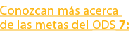 Conozcan m s acerca de las metas del ODS 7: