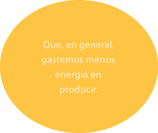 Que, en general, gastemos menos energ a en producir.