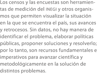 Los censos y las encuestas son herramientas de medici n del inegi y otros organismos que permiten visualizar la situa...