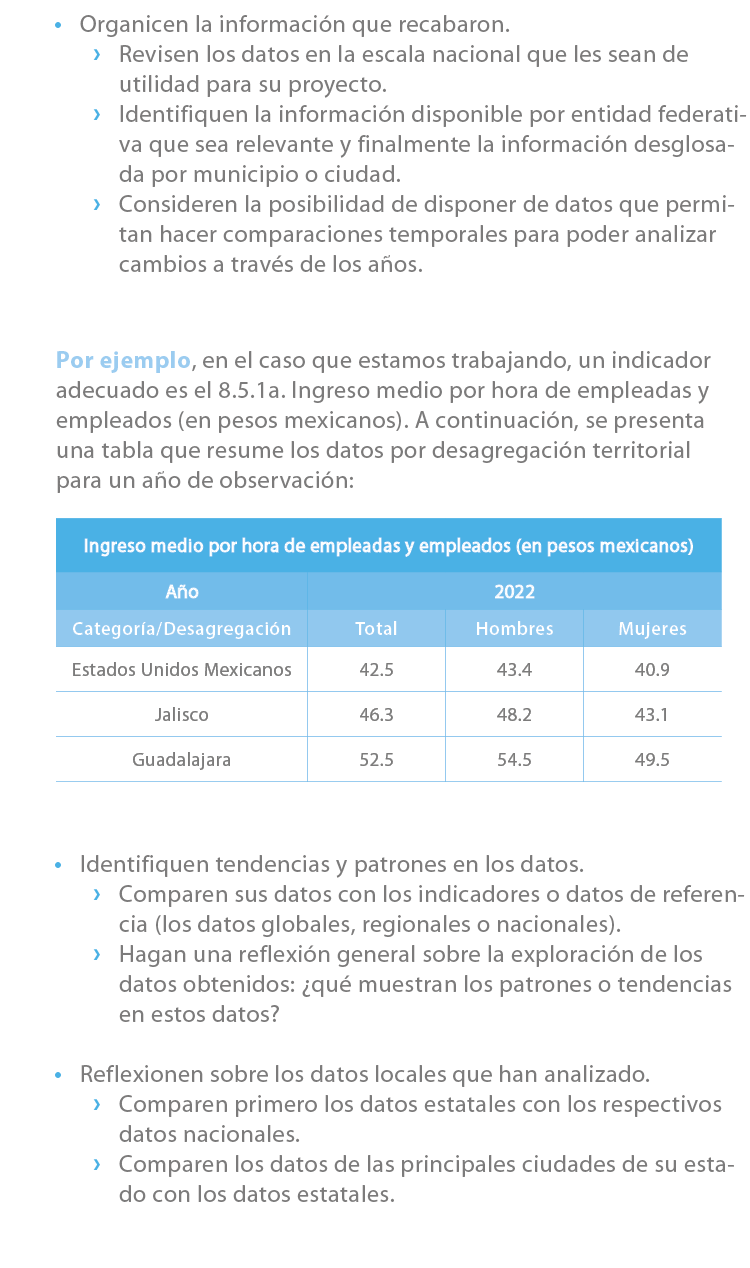 • Organicen la informaci n que recabaron. › Revisen los datos en la escala nacional que les sean de utilidad para su ...