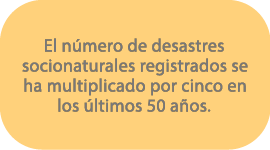 El n mero de desastres socionaturales registrados se ha multiplicado por cinco en los ltimos 50 a os.