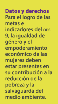 Datos y derechos Para el logro de las metas e indicadores del ods 9, la igualdad de g nero y el empoderamiento econ m...