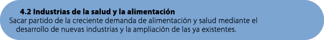 4.2 Industrias de la salud y la alimentaci n Sacar partido de la creciente demanda de alimentaci n y salud mediante e...
